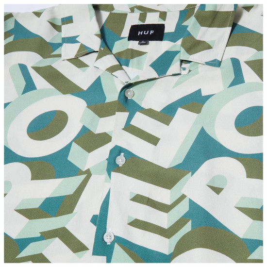 Huf Ανδρικό πουκάμισο Abecederian S/S Resort Shirt
